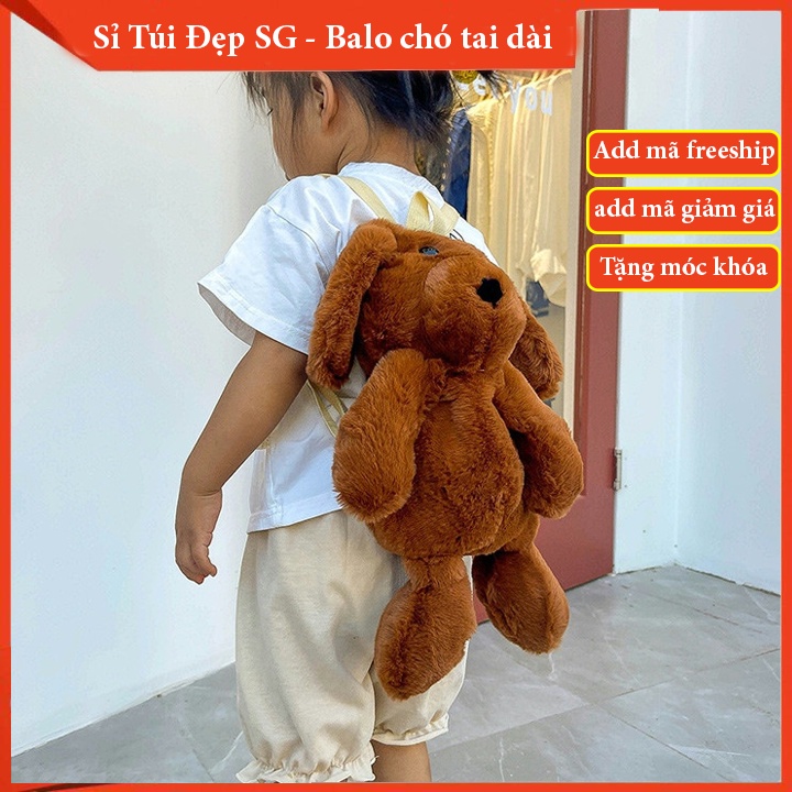Balo nữ đeo vai mẫu mới 2023, balo bé gái hình con chó - TX221 - Sỉ Túi Đẹp SG