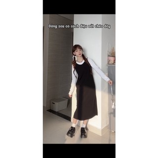 (Hàng sẵn) MIJIN.CO: Đầm 2 dây basic vải thun tăm IZZY DRESS