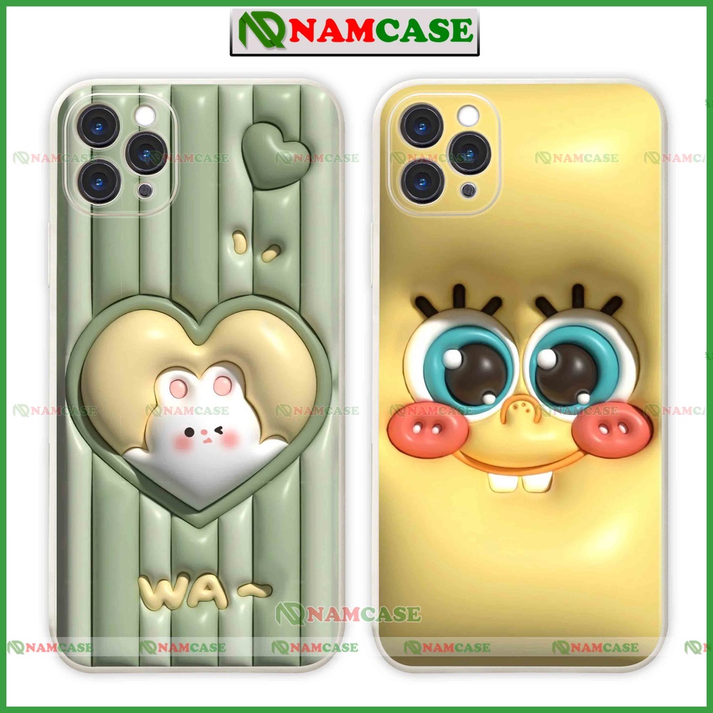 Ốp lưng iphone cặp đôi hoạt hình 3D độc lạ ngộ nghĩnh dễ thương đẹp cho ip 6/6s/7/8/X/XS/11/12/13/14 Pro Plus Max
