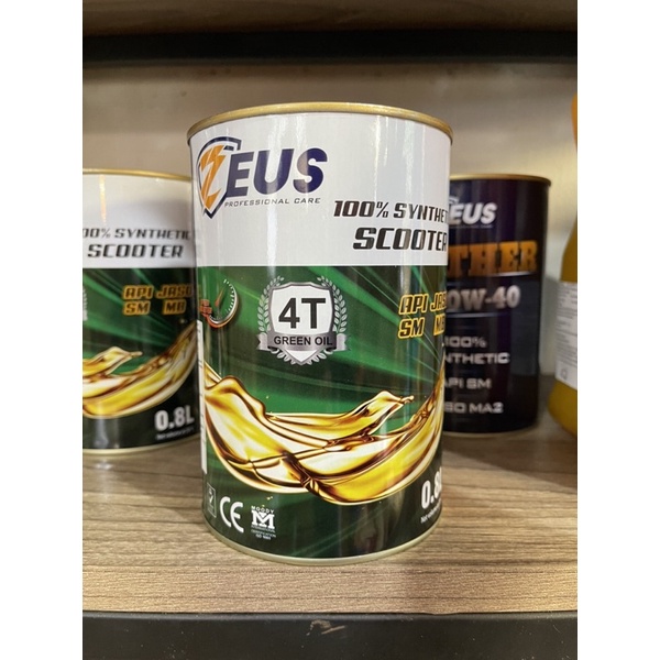 Combo Nhớt Zeus xe tay ga 10w-40 1 Lits và láp 120ml