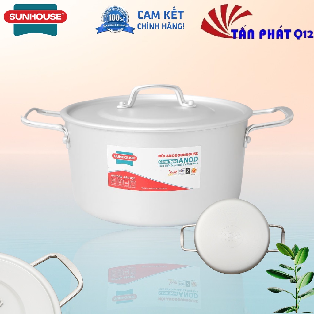 NỒI NHÔM ANOD SUNHOUSE 16/20/24/26/30/32CM