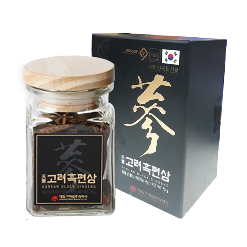 Hắc Sâm Củ Khô Thái Lát Daedong Korea Ginseng 75g