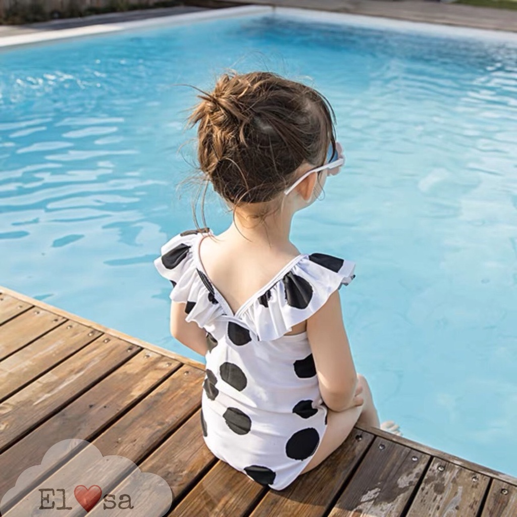 Bikini cho bé gái - Bộ đồ bơi, đi tắm biển cho bé - Bikini Bé Gái Họa Tiết Chấm Bi Siêu Xinh cho bé từ 1-8 Tuổi
