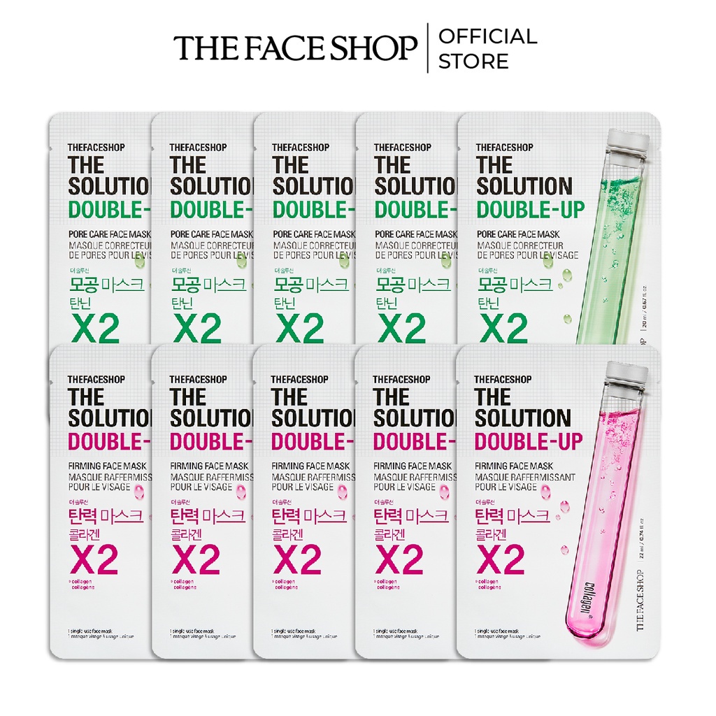 Combo 10 Mặt Nạ Chống Lão Hóa THE FACE SHOP The Solution  20Ml