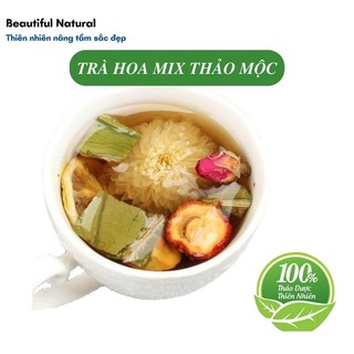 Trà hoa qủa thảo mộc, trà hoa cúc nụ hồng detox, trà mix 20 vị, thanh lọc cơ thể, đẹp da, giữ dáng