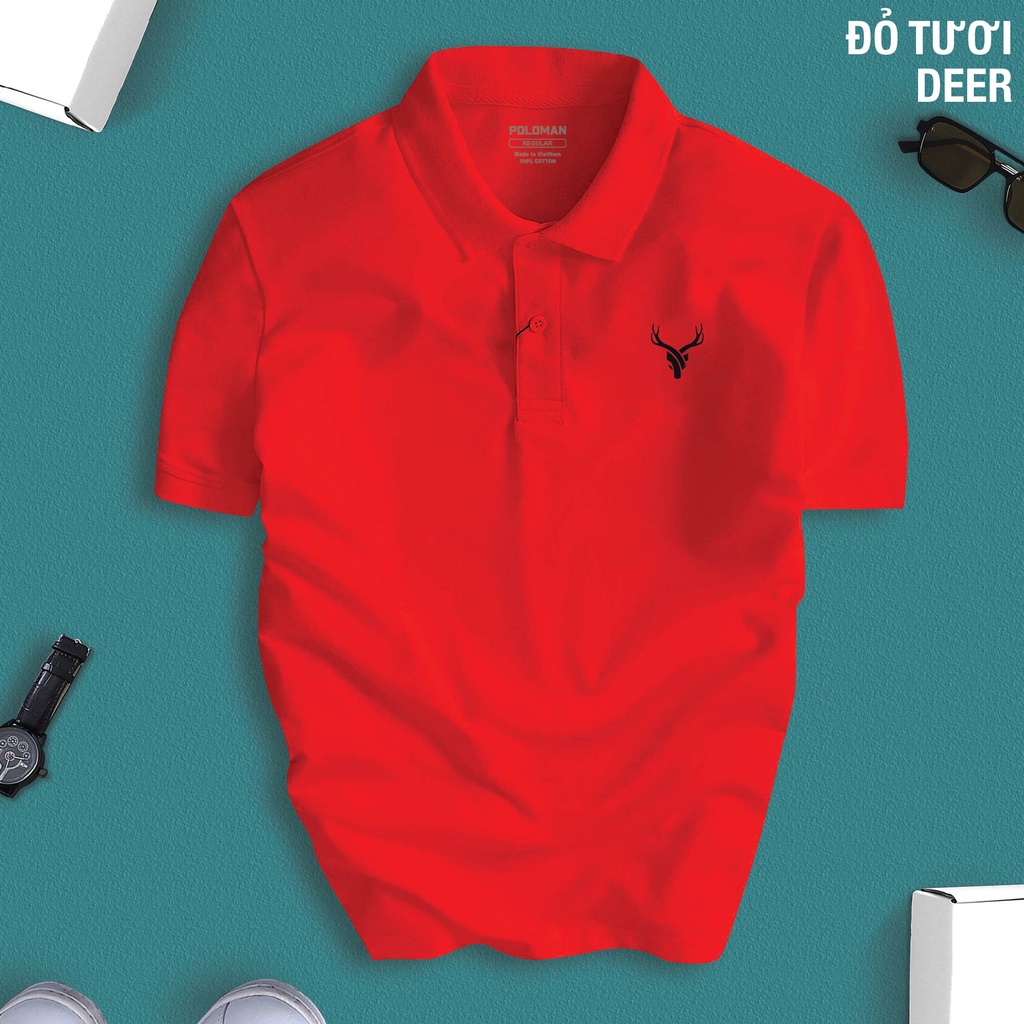 Áo polo nam nữ Hưu sao DEER nhiều màu lịch lãm tinh tế cuốn hút