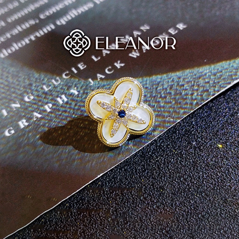 Ghim cài áo nữ Eleanor Accessories hình hoa đính đá sang trọng phụ kiện trang sức 5375