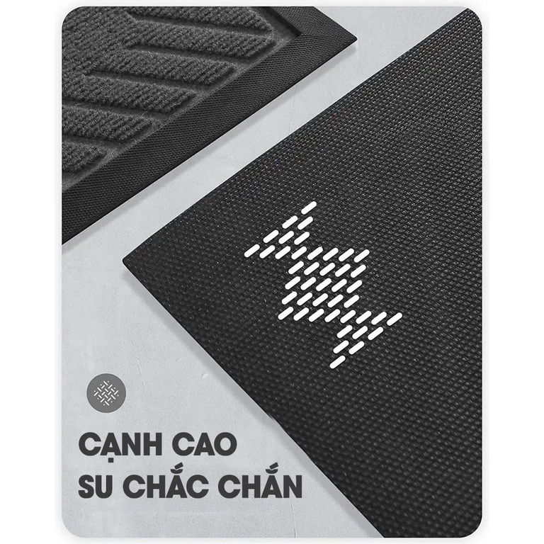 Thảm cửa ra vào chuẩn Châu Âu Fesson viền cao su siêu bền nhiều kích thước 45cm, 90cm, 120cm, 150cm