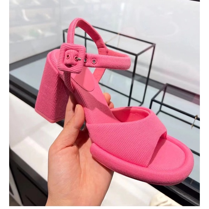 GIÀY CNK CAO 10P VẢI BỐ