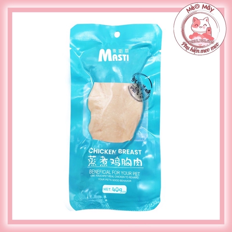 Ức gà hấp ăn liền cho thú cưng