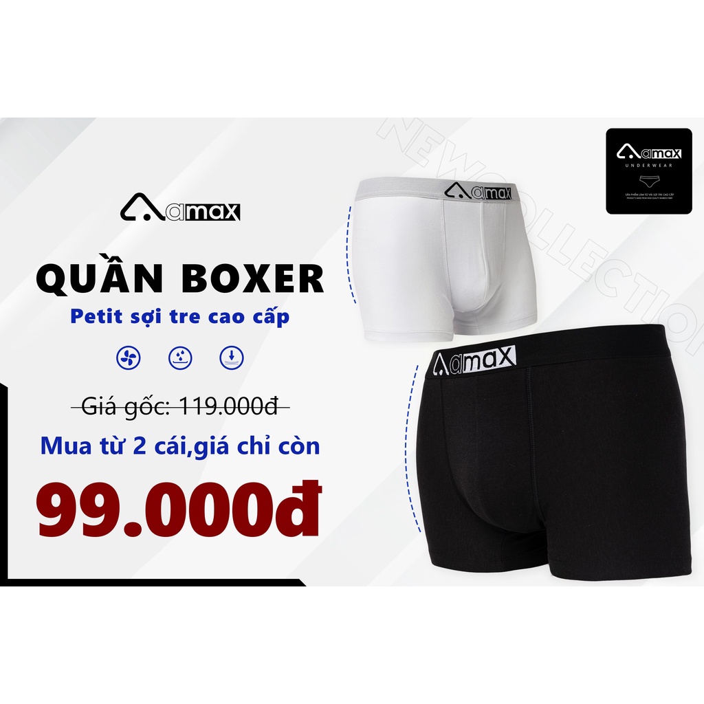 ComBo 2 QUẦN 119k Quần boxer nam amax Cao cấp. Mặc thử 15 ngày không hài lòng hoàn tiền 100%