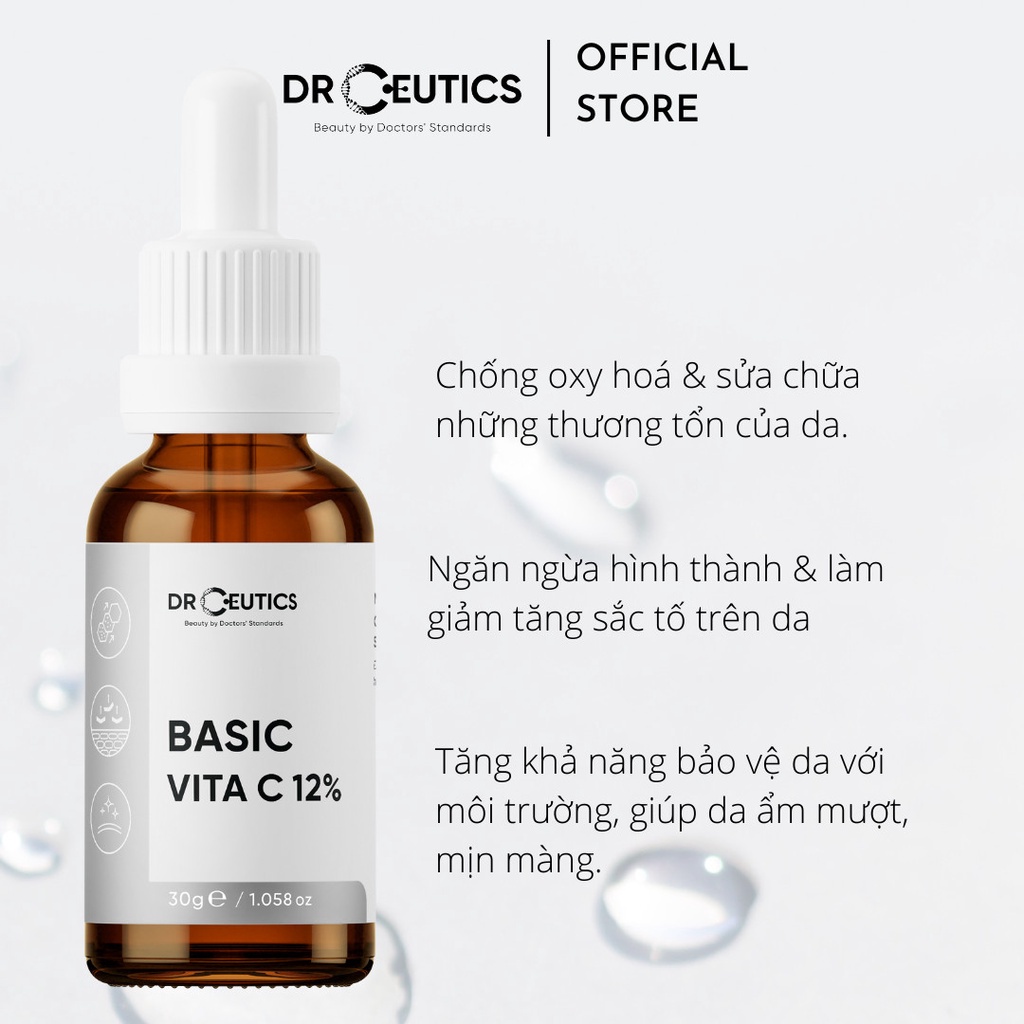 DRCEUTICS Tinh Chất Vitamin C Làm Sáng Da, Giảm Thâm Nám Và Chống Oxy Hóa Da (30g)