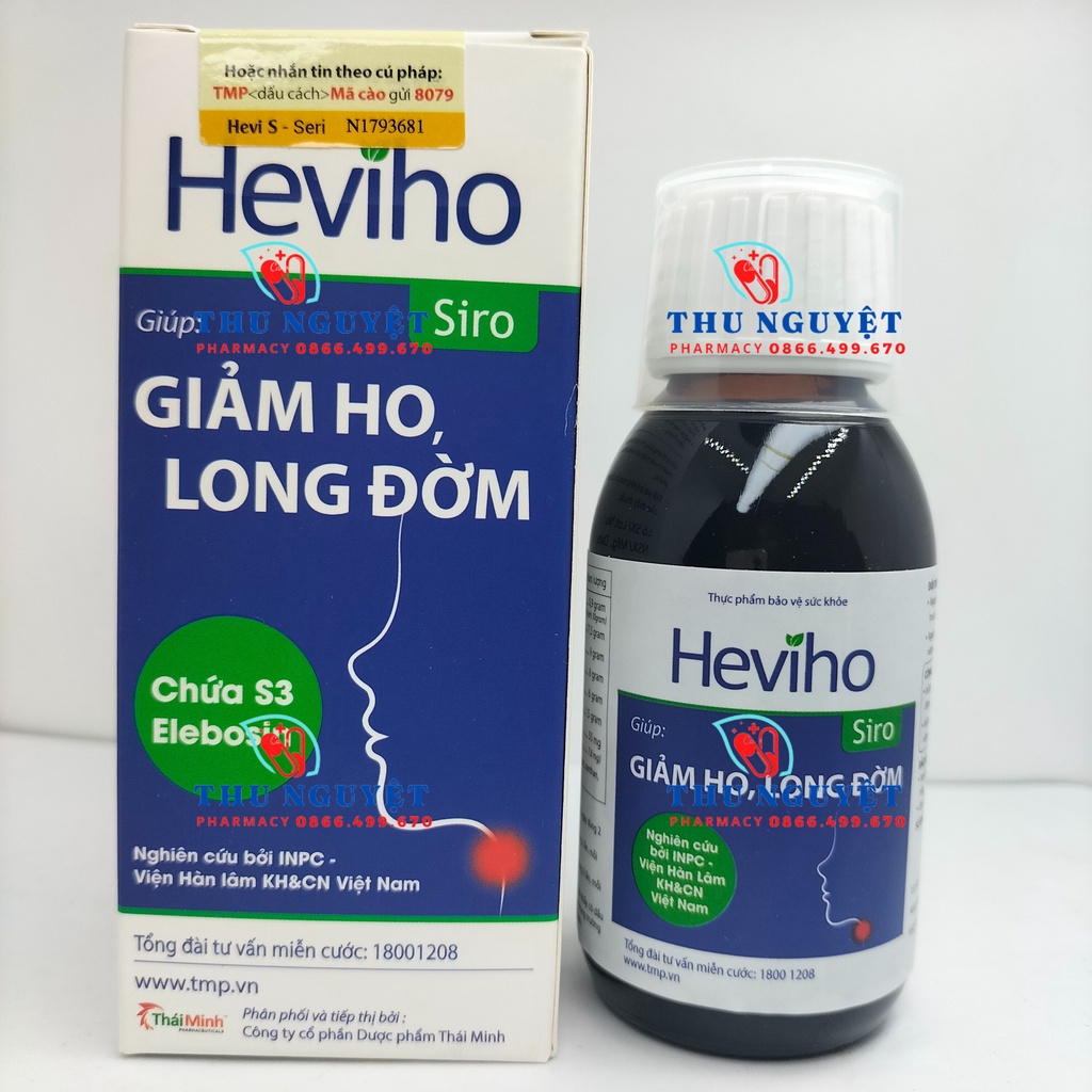 Siro Heviho chai 100ml - Dùng cho người hay bị đau rát họng, ngứa họng viêm họng, ho có đờm, trẻ nhỏ bị cảm, ho gió