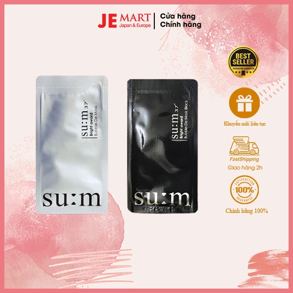 Mặt nạ sủi bọt thải độc da Sum37