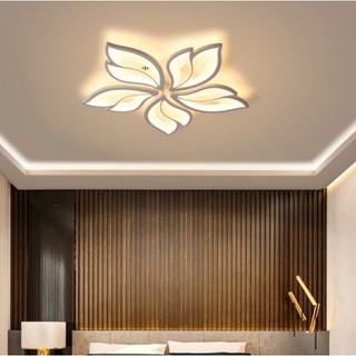 Đèn mâm ốp trần trang trí phòng khách phòng ngủ đèn led 3 chế độ sáng điều khiển