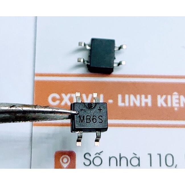 MB6S Diode cầu 0.5A 600V SOP-4 (5c)