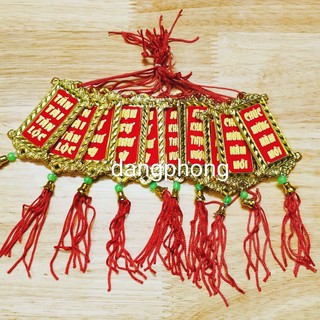 Thẻ Bài, khánh treo,liễn treo trang trí tết, oản tài lộc,làm tỏi(bịch 10 dây)
