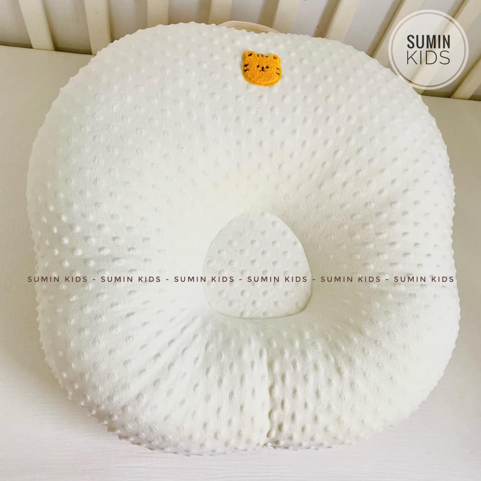 Gối chống trào ngược 2 mặt cho bé SUMIN vải xô Muslin Organic cao cấp