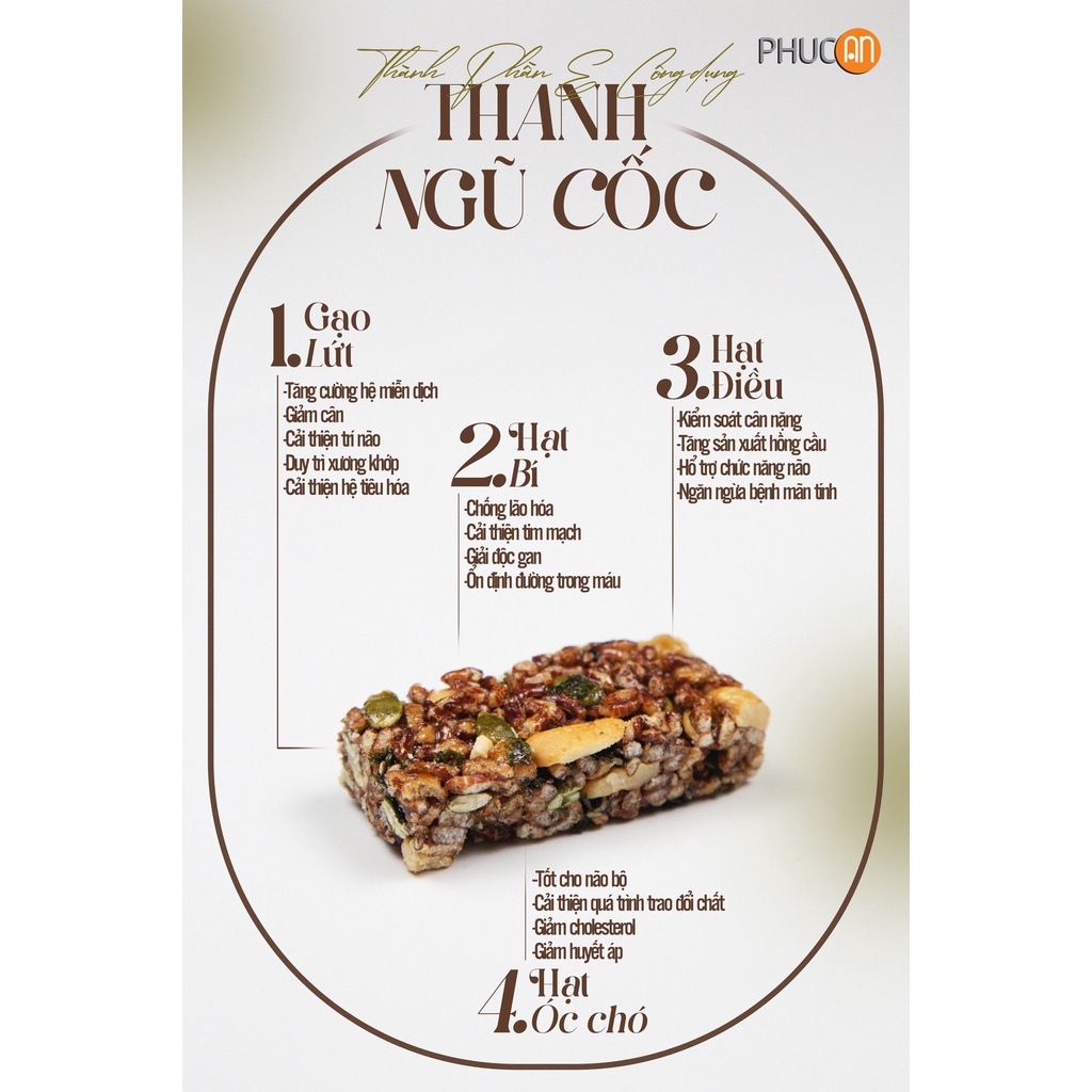 COMBO 2 hộp thanh năng lượng hạt ngũ cốc Phúc An vị rong biển+ vị chà bông(GIẢM CÂN-ĂN KIÊNG)BÁNH NGŨ CỐC PHÚC AN