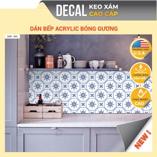 Giấy Decal dán bếp KEO XÁM chuyên dụng bóng gương chịu nhiệt tốt,chống dầu mỡ, dễ lau chùi, kích thước 120x60cm DDB-060