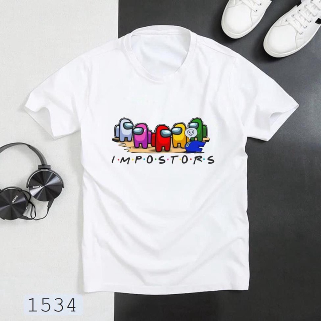 áo thun t shirt cổ tròn ÁO THUN UNISEX IN HÌNH GAME AMONG US PLAY TEAM IMPOSTOR TAY NGẮN TAY LỠ SIÊU HOT