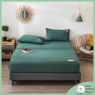 [MÃ SBT11396 GIẢM 20K ĐƠN 0Đ] Bộ Ga Giường Vỏ Gối 3 Món Cotton Tici Các Màu Trơn Hot Nhất Đủ Size Poohbedding