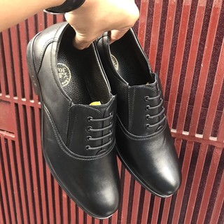 GIÀY DA NAM 406A - DA CAO CẤP, ĐẾ CAO SU MAY ĐẾ
