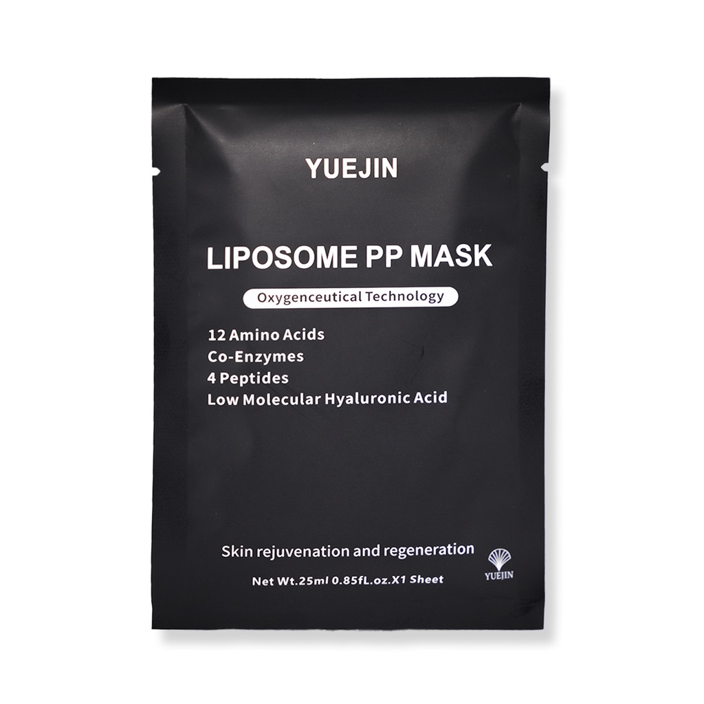 Mặt nạ giấy siêu phục hồi cấp ẩm 48h YUEJIN Liposome PP Mask đen cao cấp Hàn Quốc 25g miếng lẻ