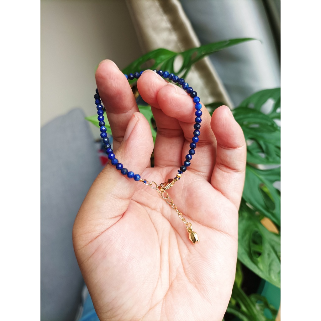 Vòng Tay Lapis Lazuli 3mm Cắt Giác