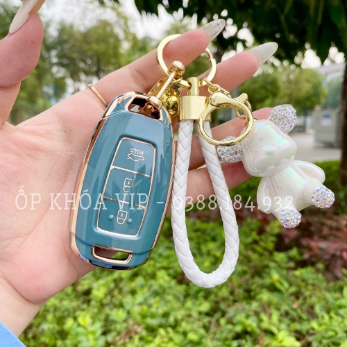 Ốp TPU dẻo xe HYUNDAI các dòng xe ACCENT mẫu 3 nút TM:  2018-2020, HYUNDAI KONA, SANTAFE 2019-2020...Bọc khóa xe ô tô