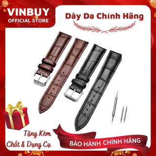 Dây da đồng hồ nam nữ đủ Size 18mm 20mm 22mm, Da thật [Tặng Hộp Gỗ + Dụng cụ thay dây + Chốt gắn] - Chính Hãng - VinBuy