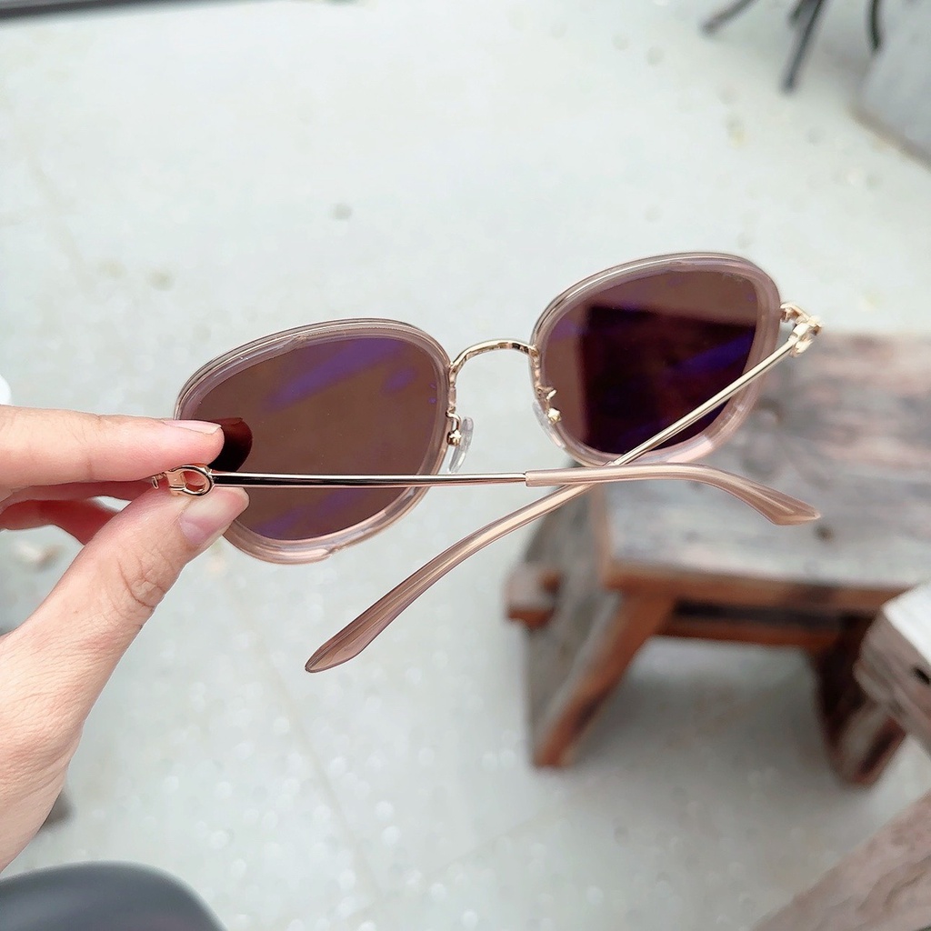 Salvatore Ferragamo viền nâu, mắt nâu SF213SK  Nude/gold