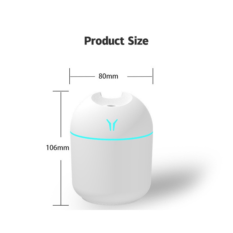 Máy phun sương tạo độ ẩm AILIYA mini để bàn sạc USB tiện lợi dành cho xe hơi