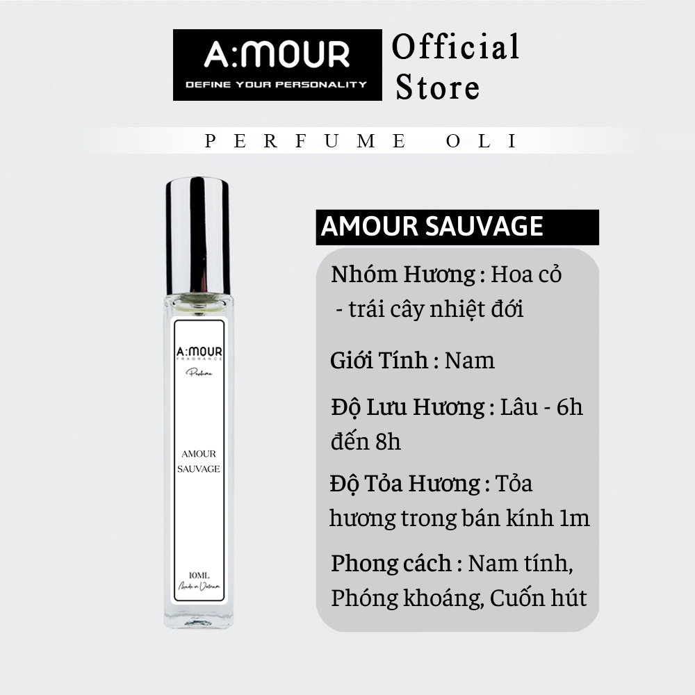 Tinh Dầu Nước Hoa Nam Amour Sauvage Nguyên Liệu Nhập Pháp Hương Thơm Thanh