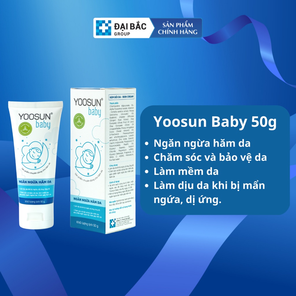 Yoosun baby Rau má Ngệ ngăn ngừa hăm da dịu mẩn ngứa côn trùng đốt ngừa hăm tã chàm sữa Tuýp 50/25/20g