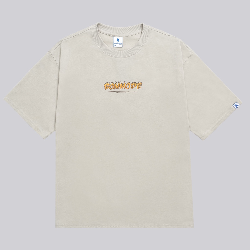 FIREBOOM T-SHIRT ÁO THUN UNISEX CỔ TRÒN COTTON CAO CẤP THOÁNG MÁT MÀU Kem
