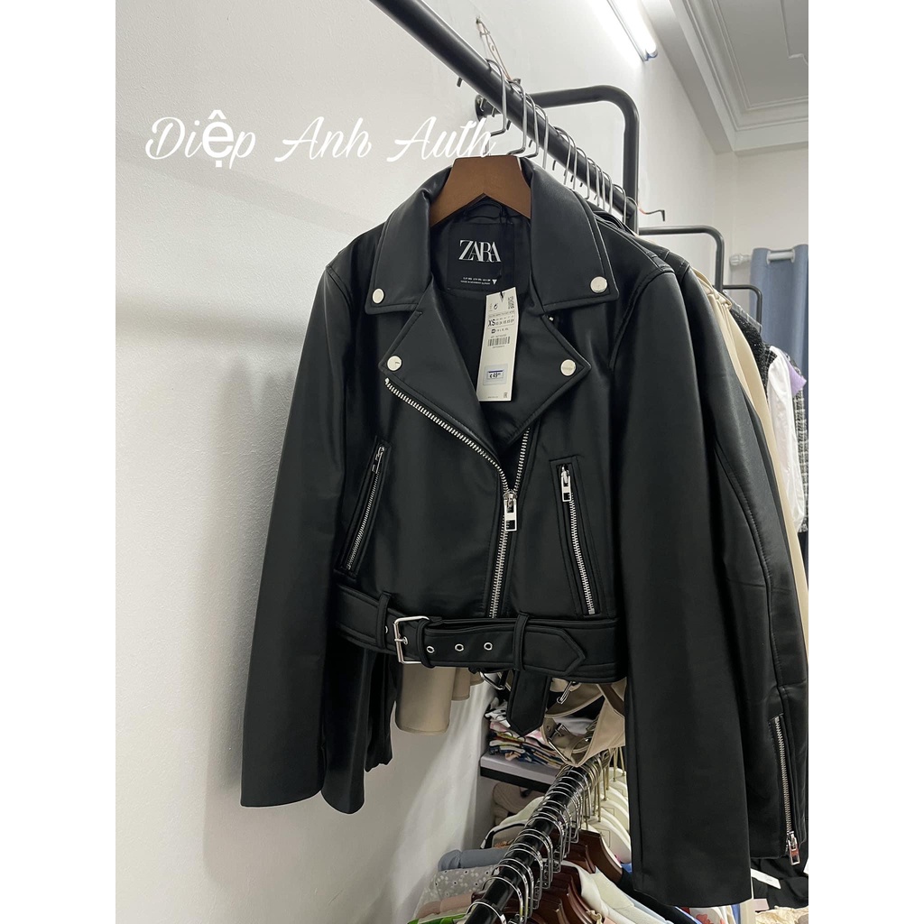 Áo da đen nữ Zara