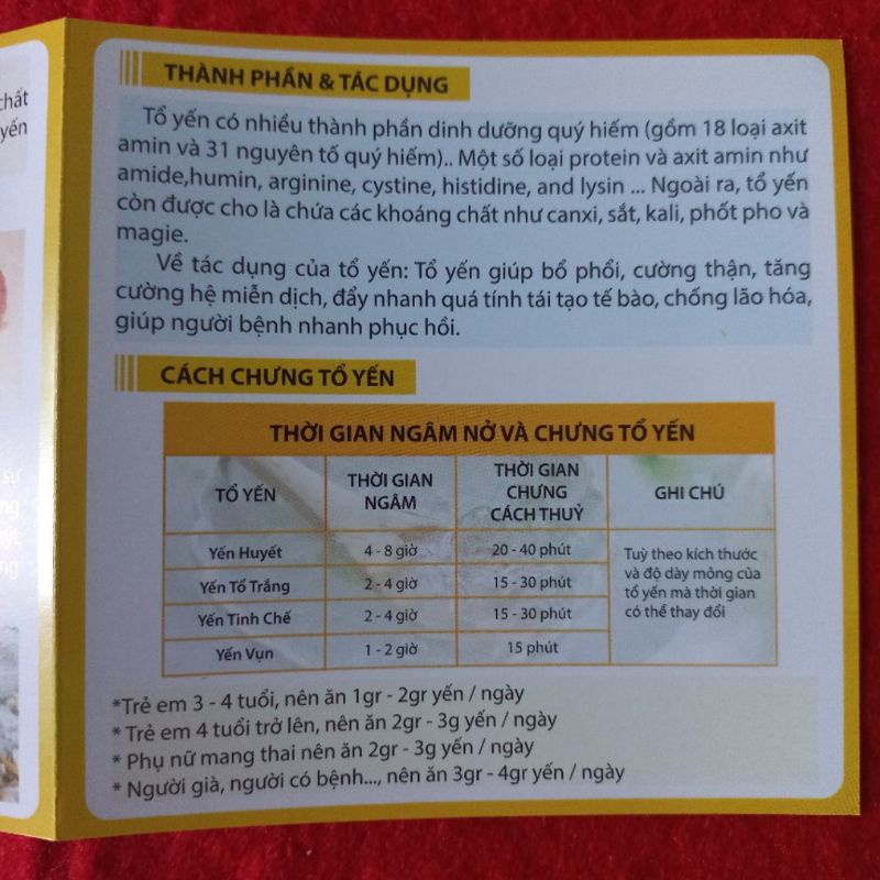 Cẩm nang yến sào