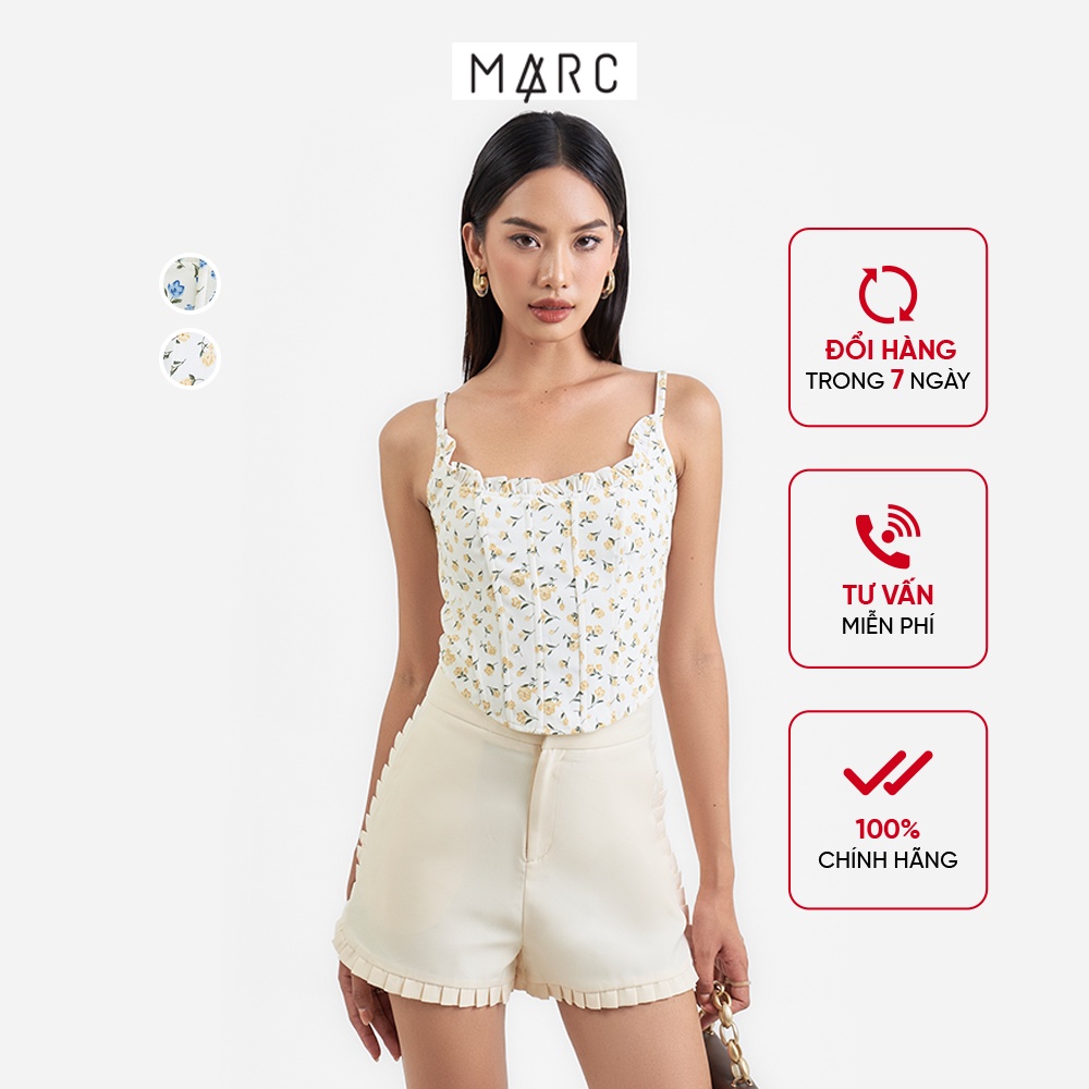 Áo 2 dây nữ MARC FASHION croset bèo cổ dây kéo sau FAVH110422