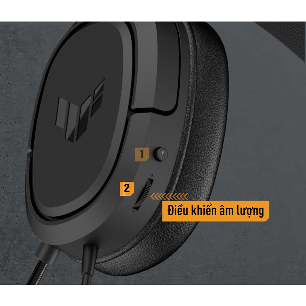 Tai nghe ASUS TUF Gaming H1 - Âm thanh vòm ảo 7.1