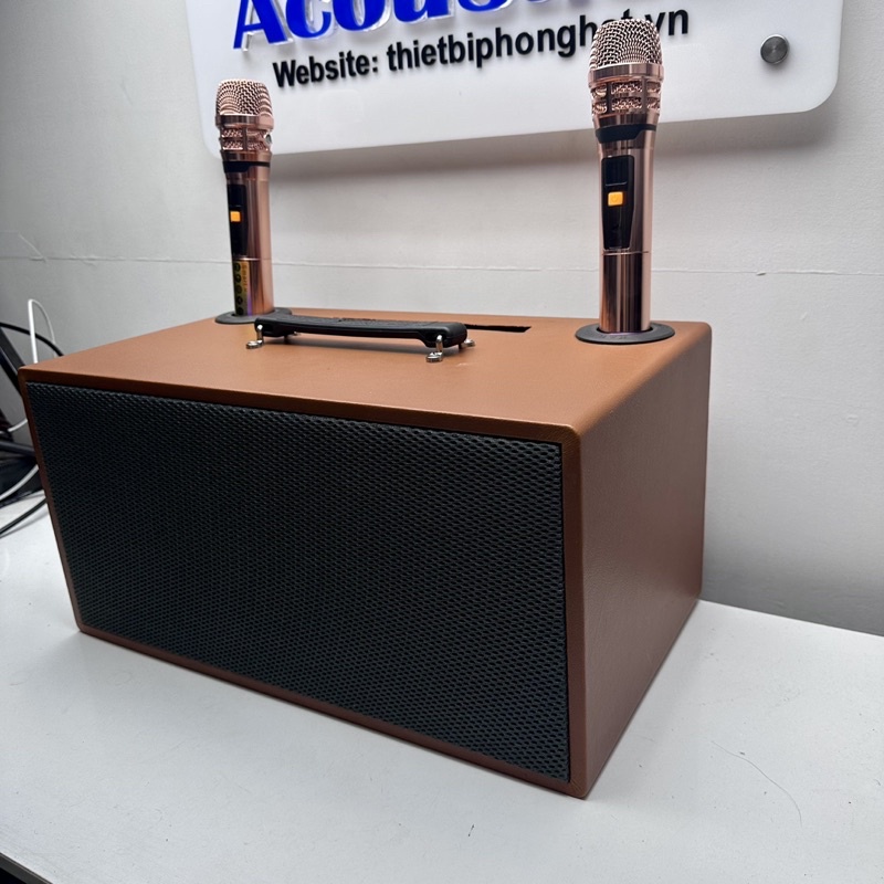 Vỏ thùng loa bass 16 có vách ngăn, lỗ cắm mic