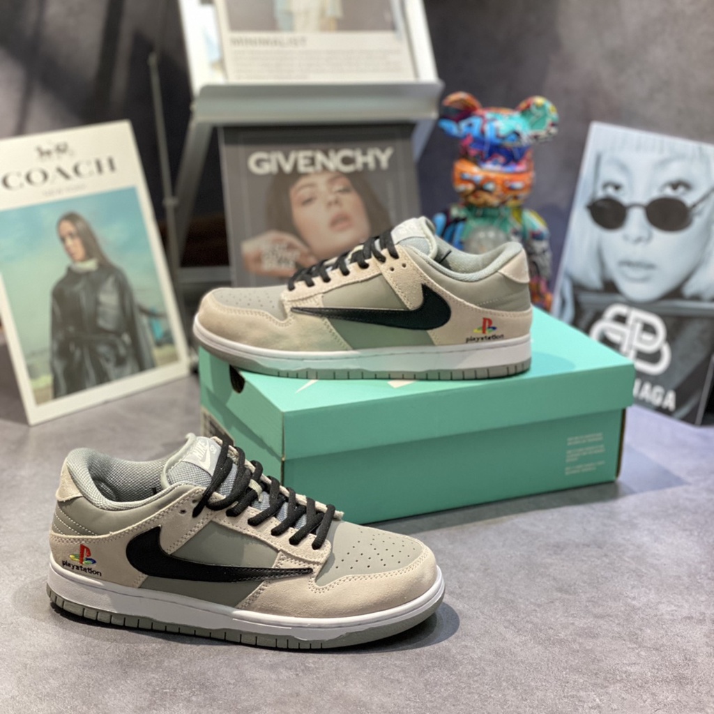 GIÀY THỂ THAO SB DUNK LOW PALAYTATION GREY, GIÀY SB XÁM VẠCH ĐEN