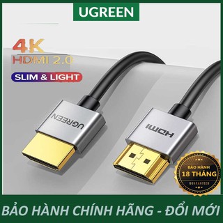Dây hdmi 2.0 siêu mỏng hỗ trợ 4k, 3d chính hãng ugreen hd117