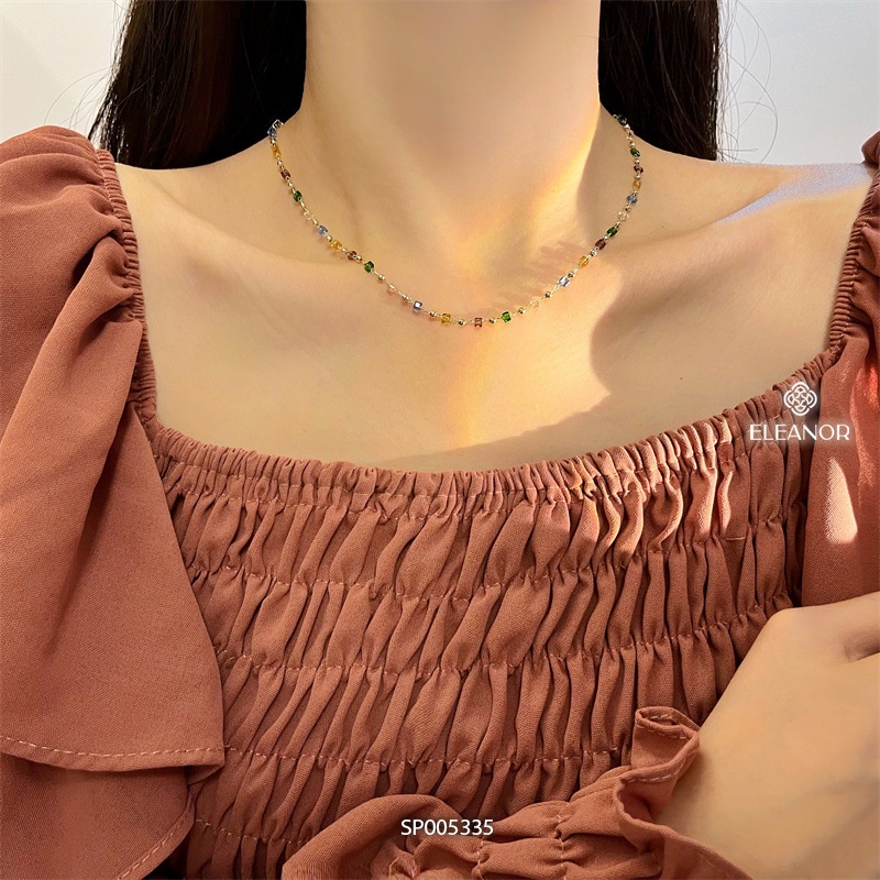 Dây chuyền nữ đính hạt cườm Eleanor Accessories dạng chuỗi hạt nhiều màu sắc phụ kiện trang sức 5335