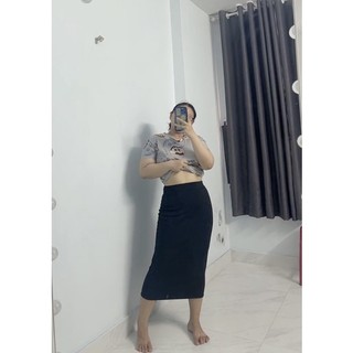 [ BIGSIZE TRÊN 55KG ] CHÂN VÁY THUN DÁNG DÀI bigsize nữ