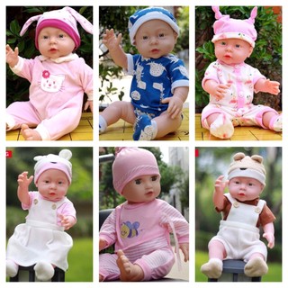 Bộ quần áo , váy búp bê em bé silicon - cao 41cm