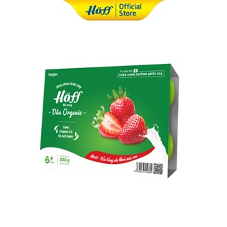 Sữa Chua Dâu Organic Hoff vỉ 6 hộp x 55g