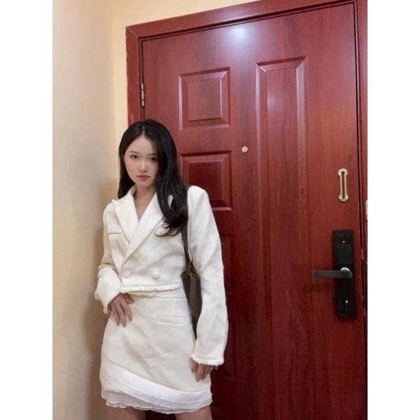 (MộcLan.Hoa) Sét áo Dạ tweed kèm chân váy chữ A hàng cao cấp quảng châu | BigBuy360 - bigbuy360.vn