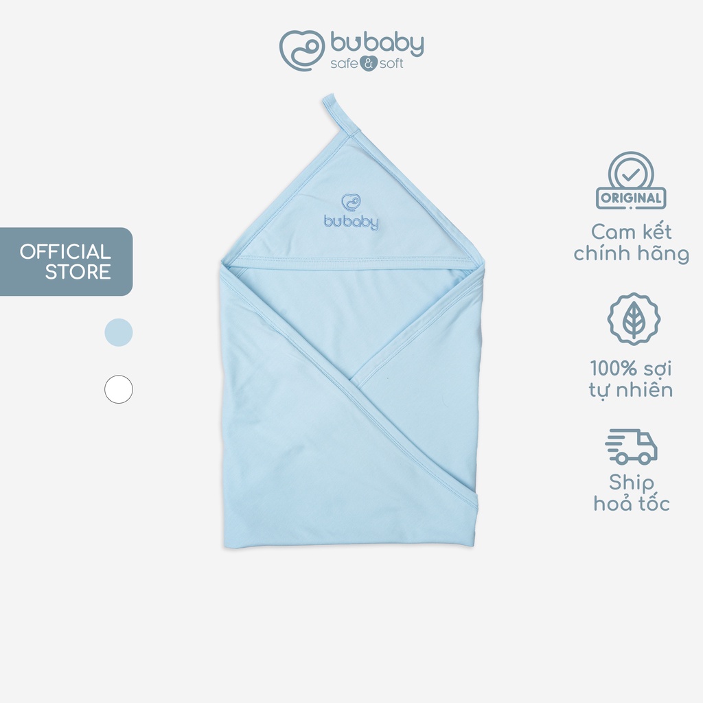 Chăn Ủ cho bé chất liệu Sợi Tre Đan Mạch mềm mịn, thiết kế có mũ ấm áp BU Baby BA008.01 | Phụ kiện BU Baby chính hãng