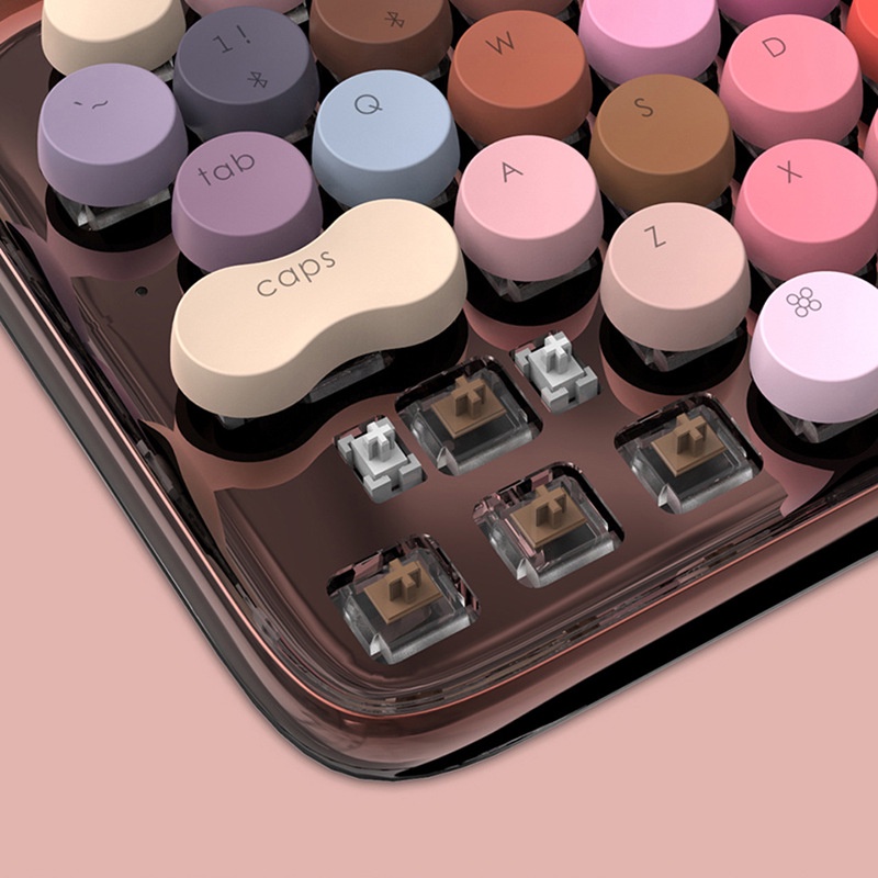 Bàn phím cơ không dây LOFREE Bloom Rose Gold Series  - Broshop